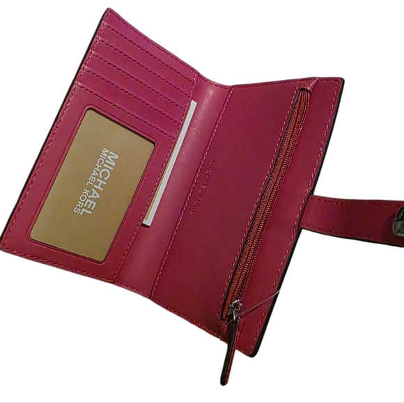Michael Kors Fuchsia Zebra Wallet - Picture 3 of 3